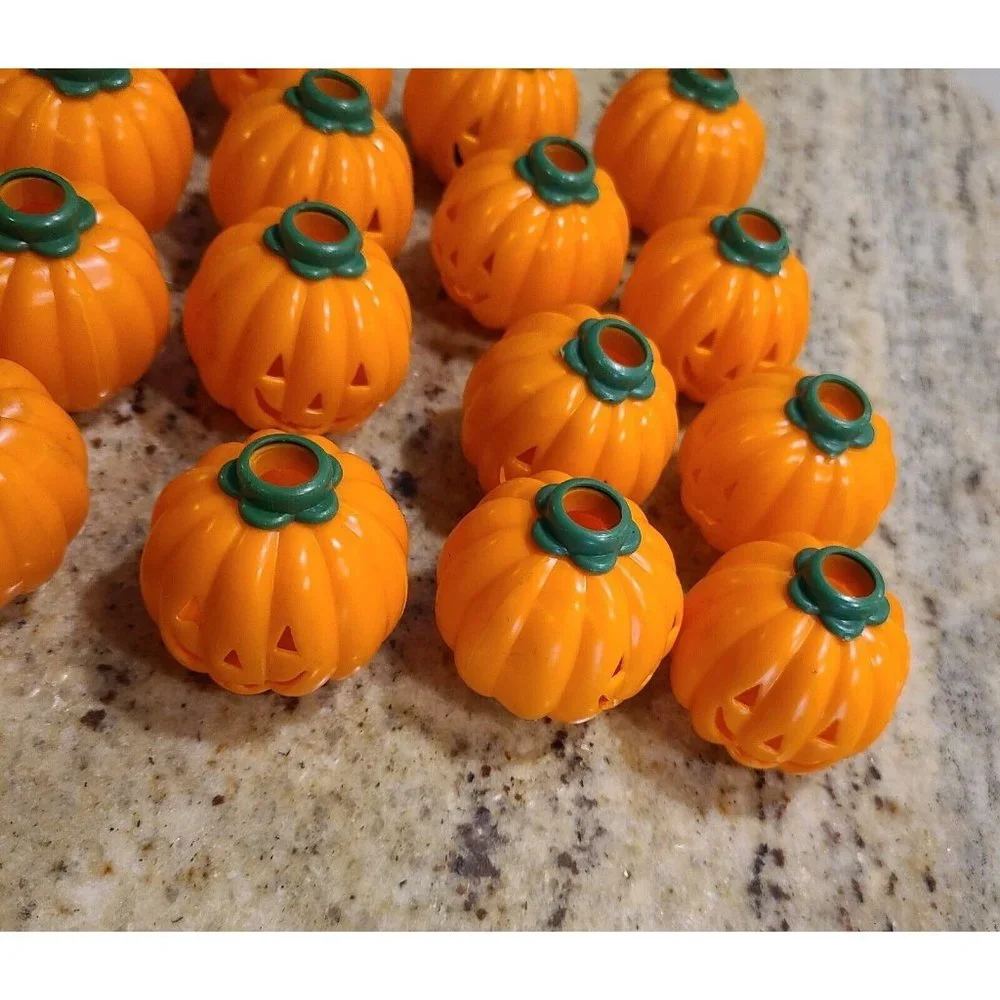 Halloween String Light Jack O Lantern Covers lot of 20 Cut Out Faces and Fuses